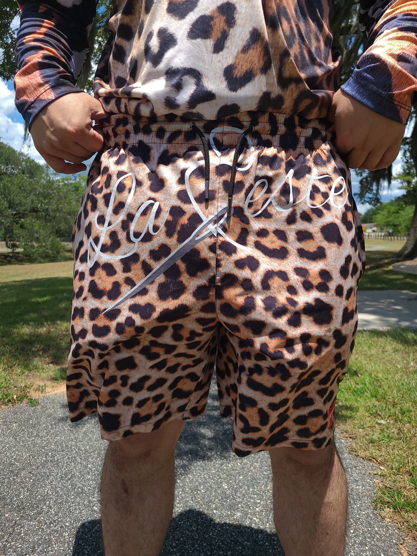 La Peste Animal Print Shorts